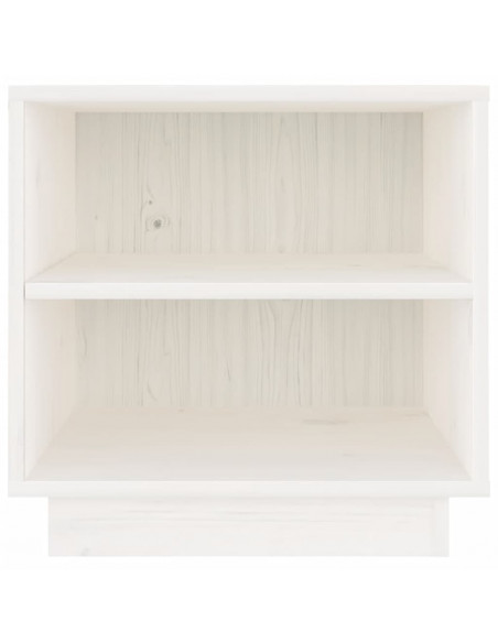 Comodini Bianchi 2 pz 40x34x40 cm in Legno Massello di Pino