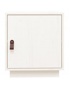 Comodini Bianco 2 pz 40x34x45 cm in Legno Massello di Pino