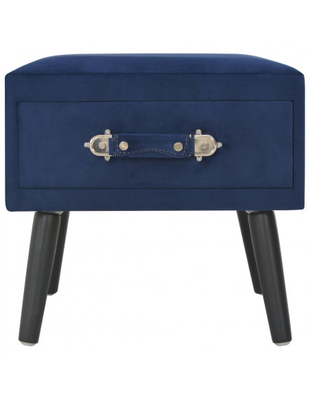 Comodini Blu 2 pz 40x35x40 cm in Velluto