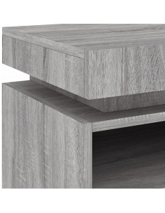 Comodini con Luci LED 2pz Grigio Sonoma 40x39x48,5 cm