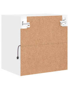 Comodini con Luci LED a Parete 2pz Bianchi