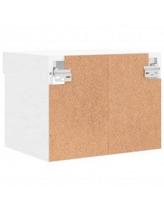 Comodini con Luci LED a Parete 2pz Bianchi