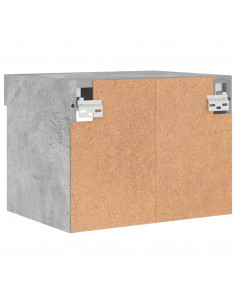 Comodini con Luci LED a Parete 2pz Grigio Cemento