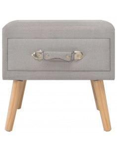 Comodini Grigi 2 pz 40x35x40 cm in Tessuto