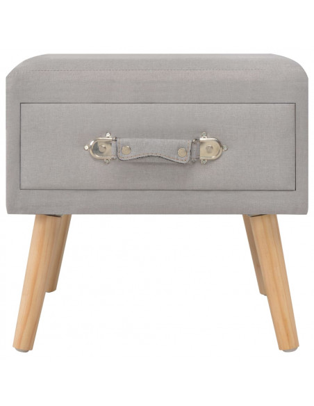 Comodini Grigi 2 pz 40x35x40 cm in Tessuto