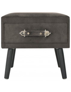 Comodini Grigi 2 pz 40x35x40 cm in Velluto