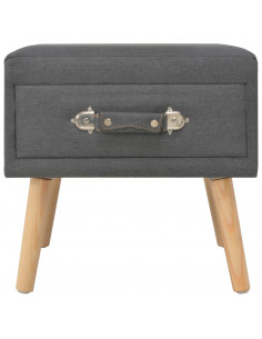 Comodini Grigio Scuro 2 pz 40x35x40 cm in Tessuto