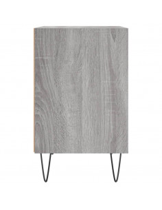 Comodini Grigio Sonoma 2 pz 40x30x50 cm in Legno Multistrato