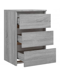 Comodini Grigio Sonoma 2 pz 40x35x62,5 cm in Legno Multistrato