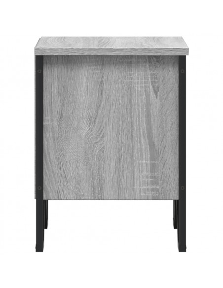 Comodini Grigio Sonoma 2pz 40x30x40 cm in Truciolato