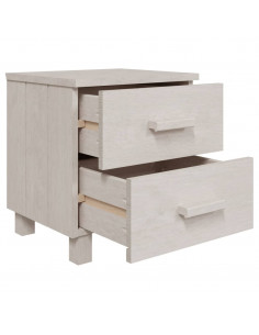 Comodini HAMAR 2 pz Bianchi 40x35x44,5 cm in Legno di Pino