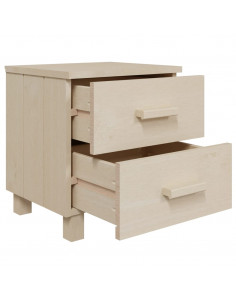 Comodini HAMAR 2 pz Miele 40x35x44,5 cm Legno Massello di Pino