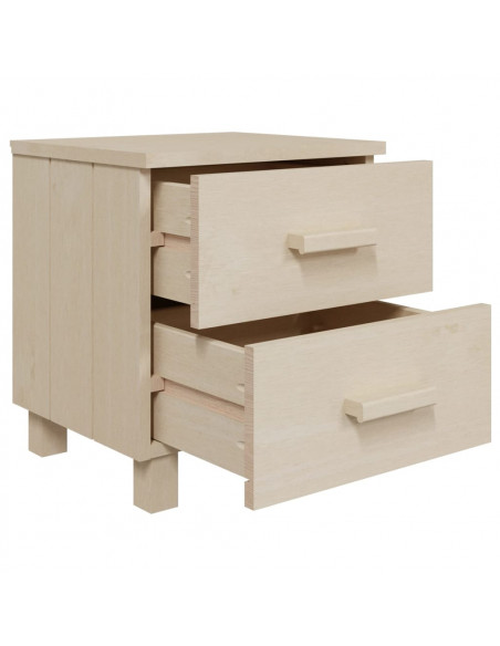 Comodini HAMAR 2 pz Miele 40x35x44,5 cm Legno Massello di Pino