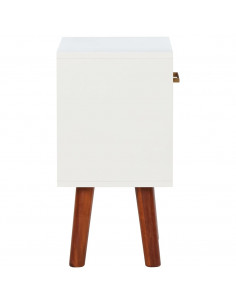 Comodini in Legno Massello di Acacia 2 pz 40x30x57 cm