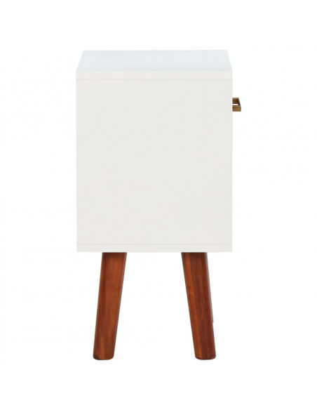 Comodini in Legno Massello di Acacia 2 pz 40x30x57 cm