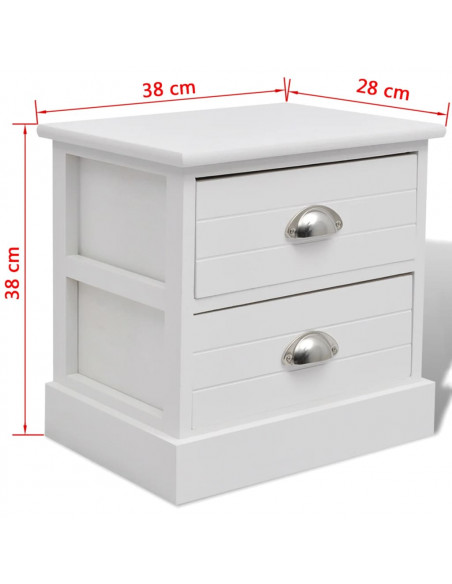Comodini In Stile Francese 2 Pezzi Bianco