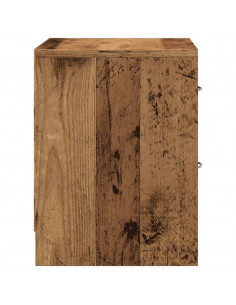 Comodini Legno Antico 2 pz 40x30x40 cm in Legno Multistrato