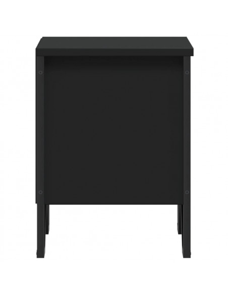 Comodini Neri 2 pz 40x30x40 cm in Truciolato