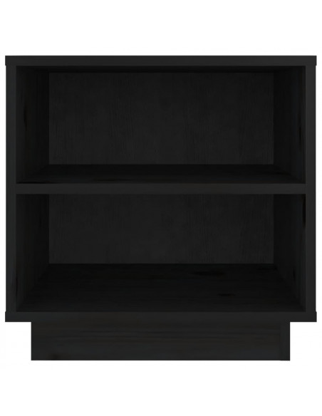 Comodini Neri 2 pz 40x34x40 cm in Legno Massello di Pino