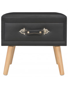 Comodini Neri 2 pz 40x35x40 cm in Similpelle