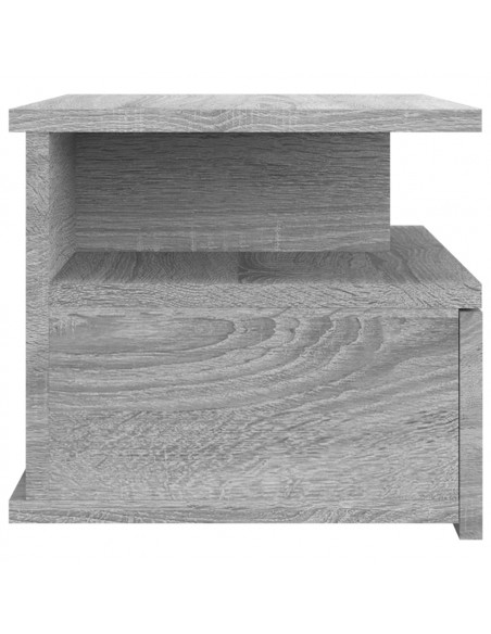 Comodini Pensili Grigio Sonoma 2pz 40x31x27cm Legno Multistrato