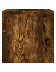 Comodini Rovere Fumo 2 pz 40x30x30 cm Legno Multistrato