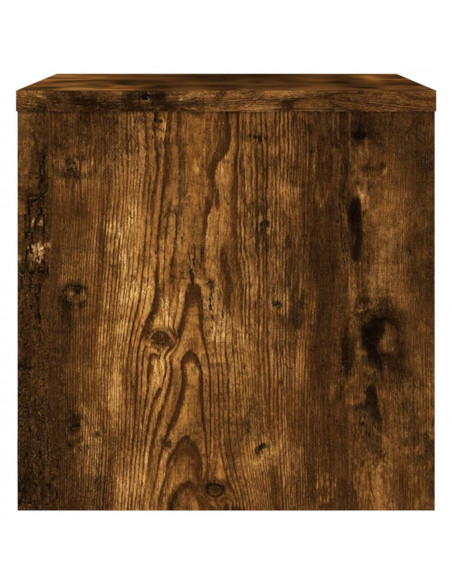 Comodini Rovere Fumo 2 pz 40x30x30 cm Legno Multistrato