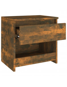 Comodini Rovere Fumo 2pz 40x30x39 cm Legno Ingegnerizzato