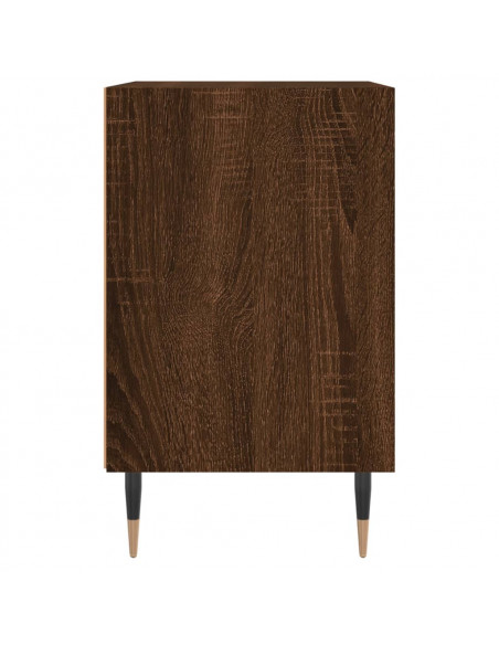 Comodini Rovere Marrone 2 pz 40x30x50 cm in Legno Multistrato