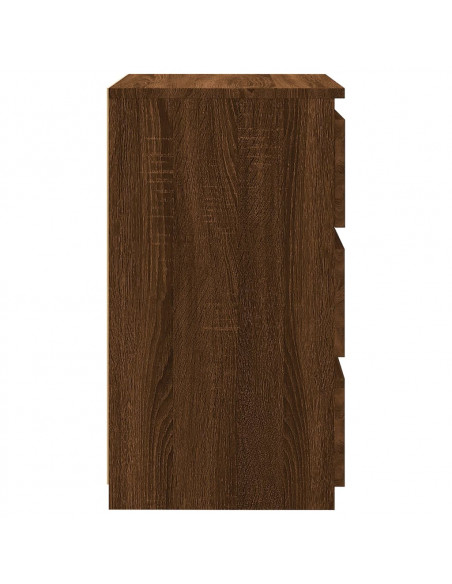 Comodini Rovere Marrone 2 pz 40x35x62,5 cm in Legno Multistrato