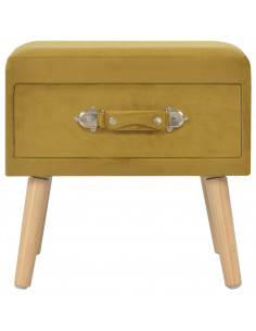 Comodini Senape 2 pz 40x35x40 cm in Velluto