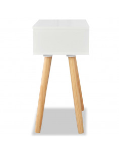 Comodini Set 2 pz in Massello di Pino 40x30x61 cm Bianchi