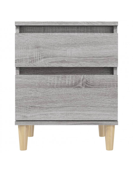 Comodino 2 pz Grigio Sonoma 40x35x50 cm