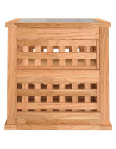 Comodino 34x34x34 cm in Legno Massello di Noce