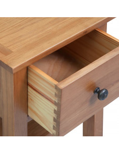 Comodino 36x30x47 cm in Legno Massello di Rovere