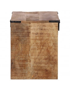 Comodino 40x30x37 cm in Legno Massello di Mango