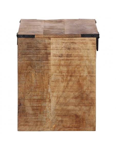 Comodino 40x30x37 cm in Legno Massello di Mango