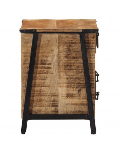 Comodino 40x30x42 cm in Legno Massello di Mango