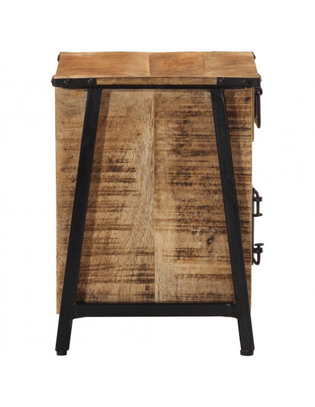 Comodino 40x30x42 cm in Legno Massello di Mango