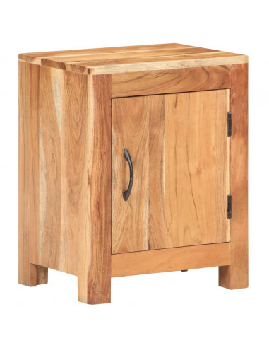 Comodino 40x30x50 cm in Legno Massello di Acacia