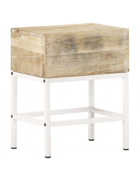 Comodino 40x30x50 cm in Legno Massello di Mango
