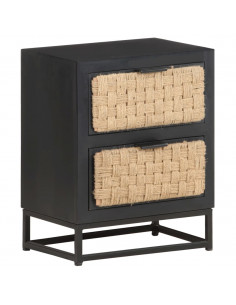 Comodino 40x30x50 cm in Legno Massello di Mango