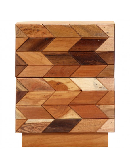 Comodino 40x30x50 cm in Legno Massello di Recupero