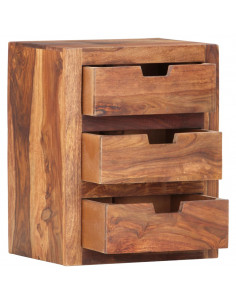 Comodino 40x30x50 cm in Legno Massello di Sheesham