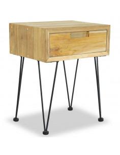 Comodino 40x30x50 cm in Legno Massello di Teak