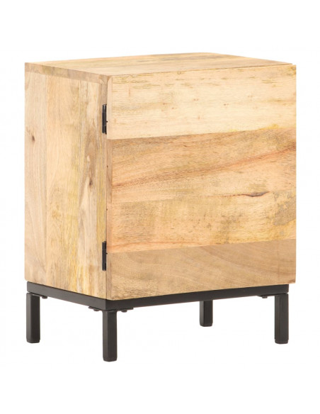 Comodino 40x30x51 cm in Legno Massello di Mango