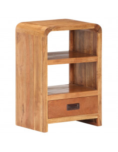 Comodino 40x30x60 cm in Legno Massello Acacia Finitura Miele