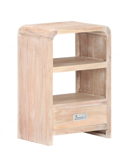 Comodino 40x30x60 cm in Legno Massello di Acacia