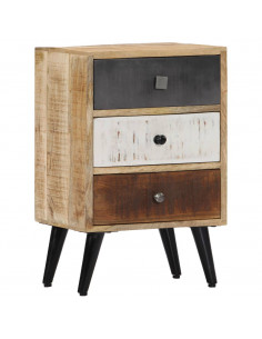 Comodino 40x30x60 cm in Legno Massello di Mango