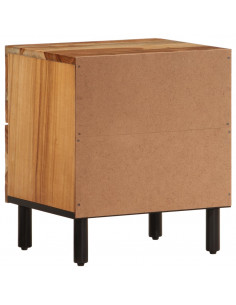 Comodino 40x33x46 cm in Legno Massello di Acacia